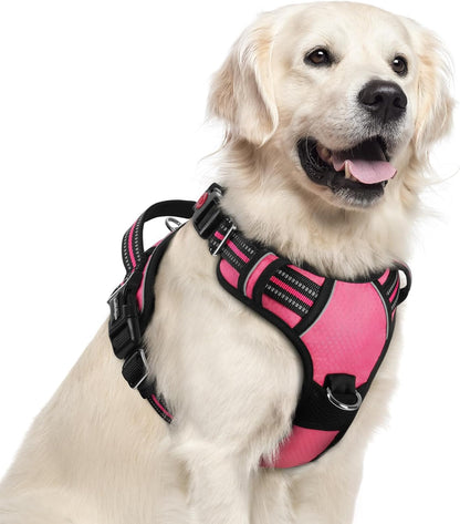 rabbitgoo Dog Harness for Large Dogs, No Pull Pet Vest with 3 Buckles, Adjustable Soft Padded Pet
