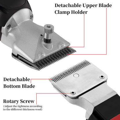 DUCKBOY Heavy Duty Clippers for Thick Coats Animals, 500W Professional Electric Shearing Machine