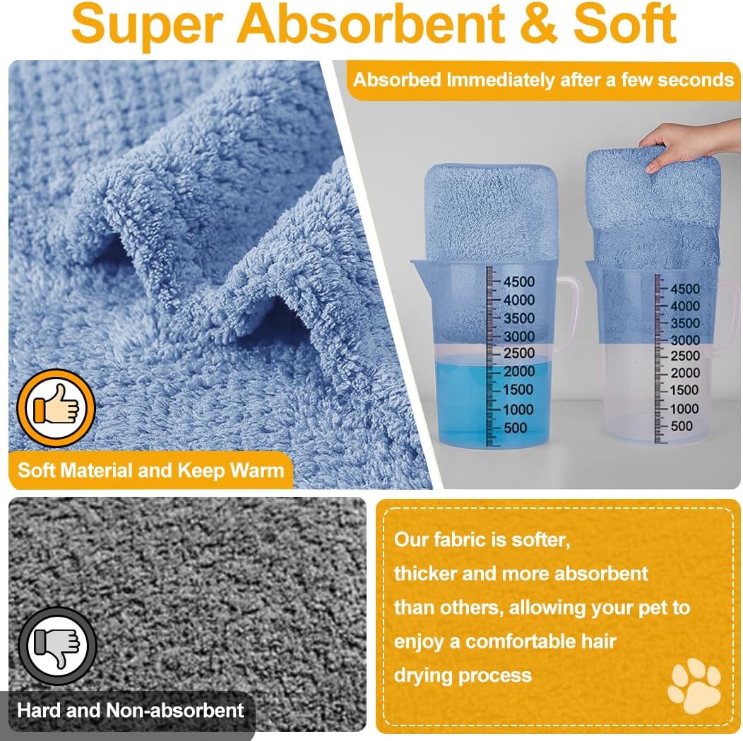 Medium to Large Size Dog Bathrobe, Quick Drying Super Absorbent Used for After Bathing, Warm Dog