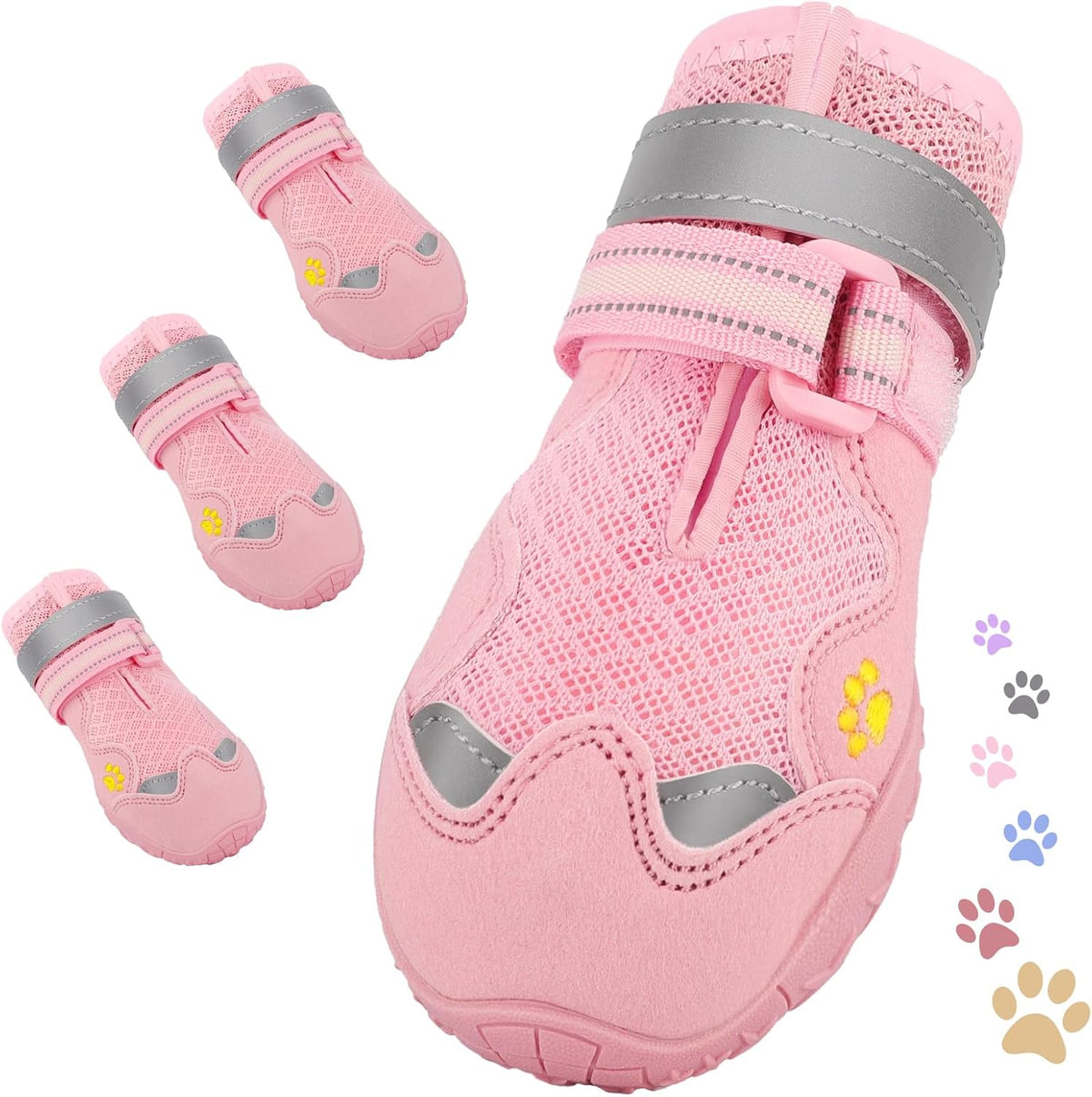 Dog Shoes for Large Medium Small Dog, Mesh Breathable Dog Shoes for Hot Pavement, Anti-Slip Dogs