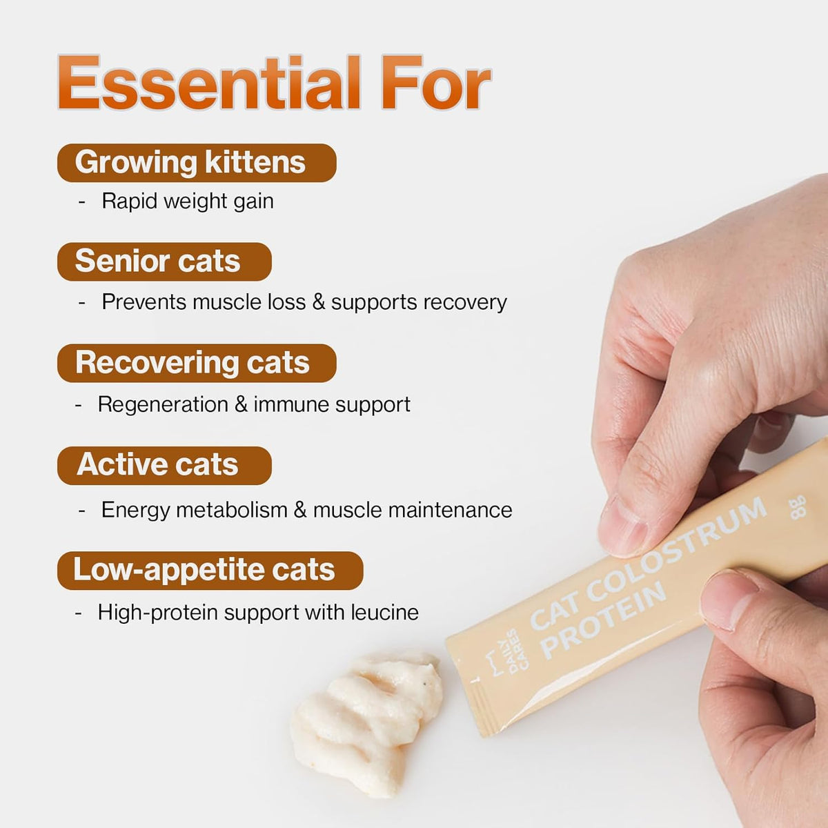 Dr.by Cat Colostrum Protein Cat Supplement Immune Support Muscle Growth, Gentle on Digestion for