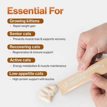 Dr.by Cat Colostrum Protein Cat Supplement Immune Support Muscle Growth, Gentle on Digestion for