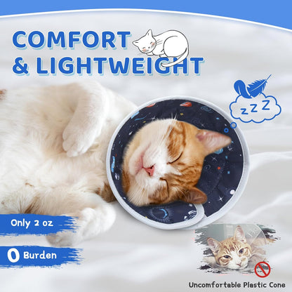 Cat Cone Collar Soft to Stop Licking, Adjustable, Foldable Lightweight Kitten Cones After Surgery