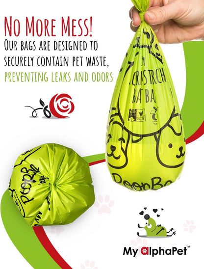 Compostable Dog Poop Bags, Cornstarch Eco-Friendly, HOME COMPOST NF T 51-800, 240 Count, Large Size
