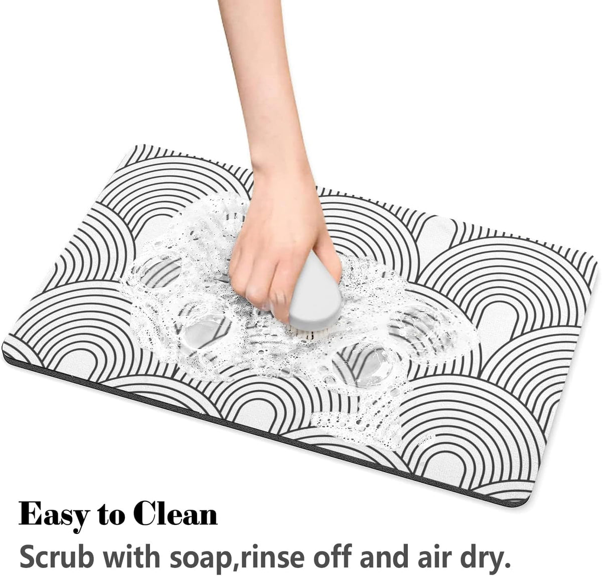 Dog Food Mats for Floors Absorbent, Pet Cat Food Mat - Quick Dry Dog Bowl Mats for Food and Water
