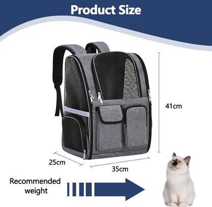 Pet Backpack, Airline Approved Dog Backpack, Cat Bag for Travel Hiking Bike Riding Walking Outdoor