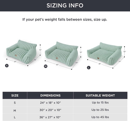 Bedsure Cute Cat Couch for Pets - Fluffy Small Dog Sofa with Premium Soft Corduroy Fleece, Pet Sofa