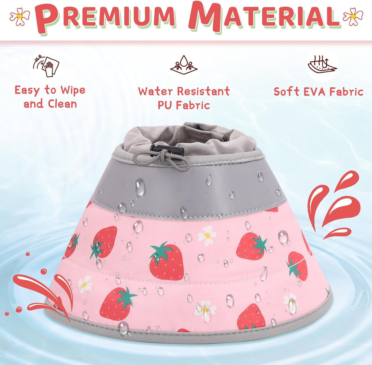 Cat Cone Collar Soft to Stop Licking, Adjustable, Foldable Lightweight Kitten Cones After Surgery