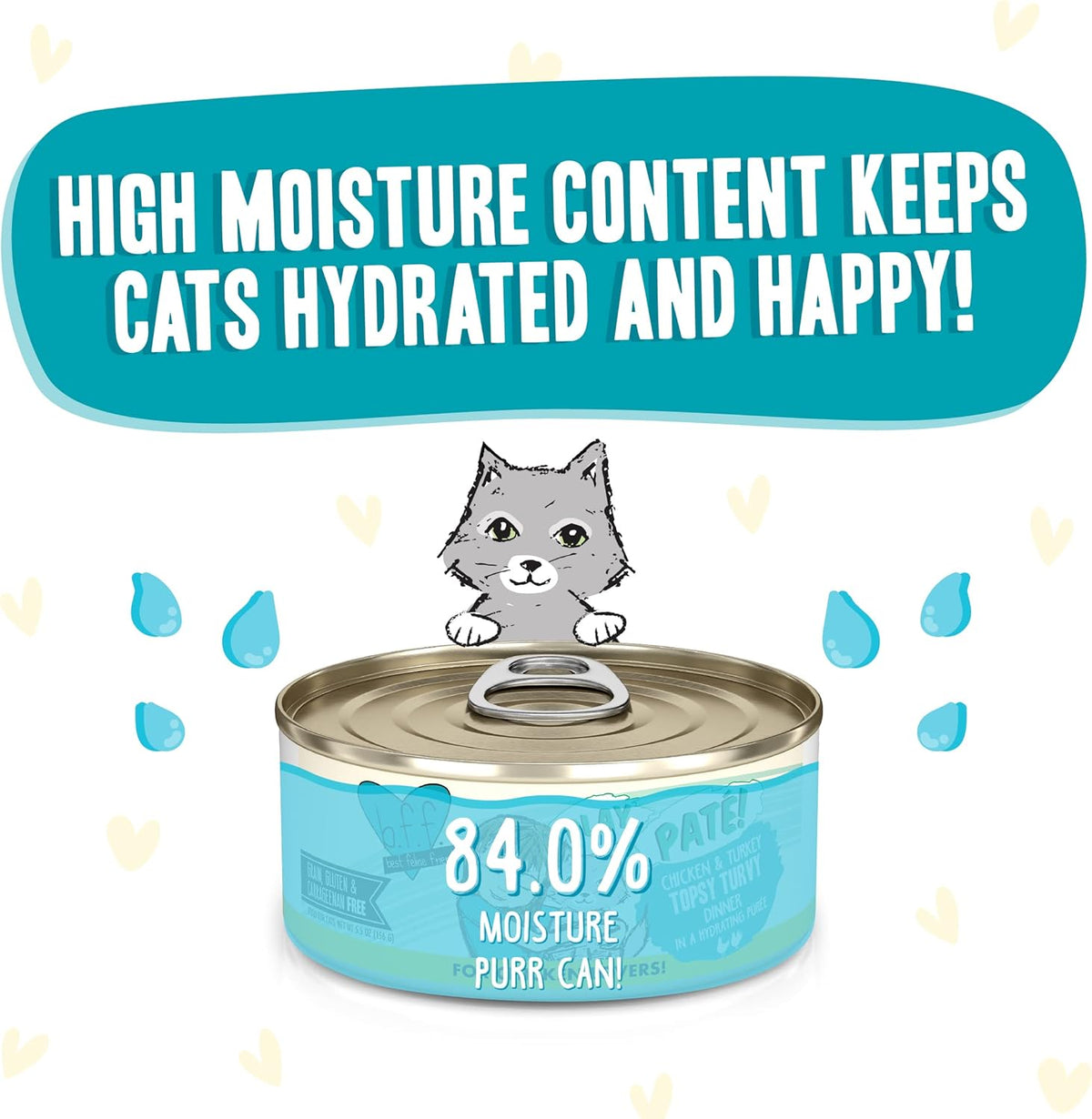 Weruva B.F.F. Play - Best Feline Friend Paté Lovers, Aw Yeah!, Chicken & Turkey Topsy Turvy with