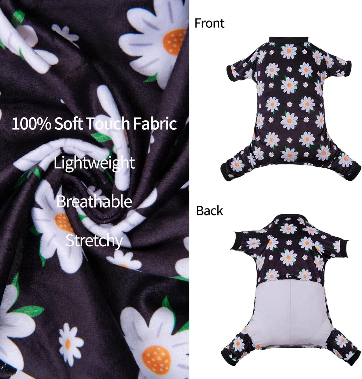 CuteBone Small Dogs Outfit Soft Puppy Onesies Pjs Dog Pajamas Pet Coat Cat Apparel Comfy Doggie