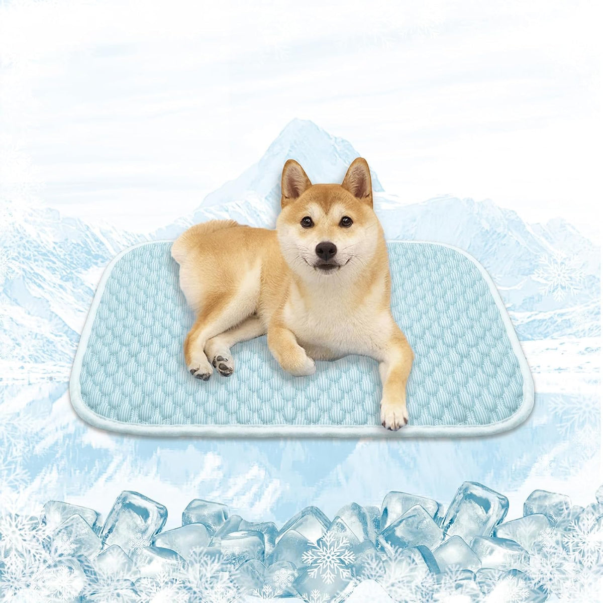 MICROCOSMOS Dog Sleeping Pad & Pet Cooling Mat- Breathable Bubble Surface, EZ Clean. Keep Cooling