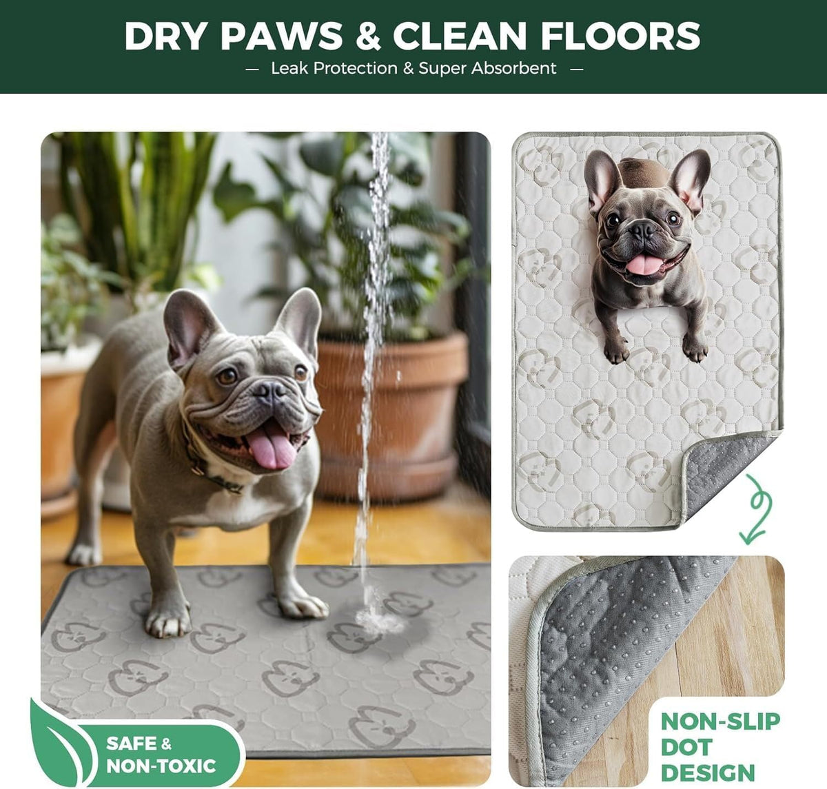 FXW Washable Pee Pads for Dogs, Puppy Pads with Super Absorbent, Specifically Designed for Whelping