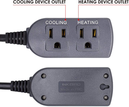 Inkbird ITC308 Freezer Thermostat Heating Cooling Plug Temperature Controller Outlet 110V 1200W