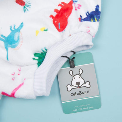CuteBone Dog Halloween Pajamas Puppy Onesies Small Dogs Soft Pjs Coat Cat Apparel Comfy Pet
