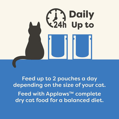 Applaws Natural Wet Cat Food in Broth, Limited Ingredient Wet Cat Food Pouches, No Additives, Made