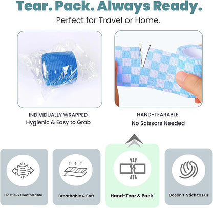 Pet Bandage 6 Rolls, Adhesive Bandage, Self Adhesive Bandage, First Aid Adhesive Gauze, for Horses