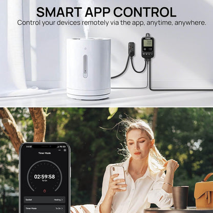 TURBRO Smart Temperature Controller Heating Cooling, WiFi-Enabled Thermostat with Timer and