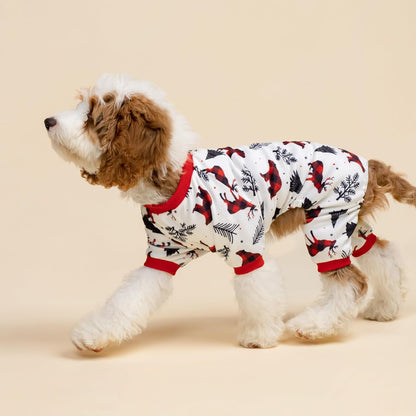Fitwarm Reindeer Dog Christmas Pajamas, Winter Doggy Clothes for Small Dogs Boy Girl, Fleece Dog
