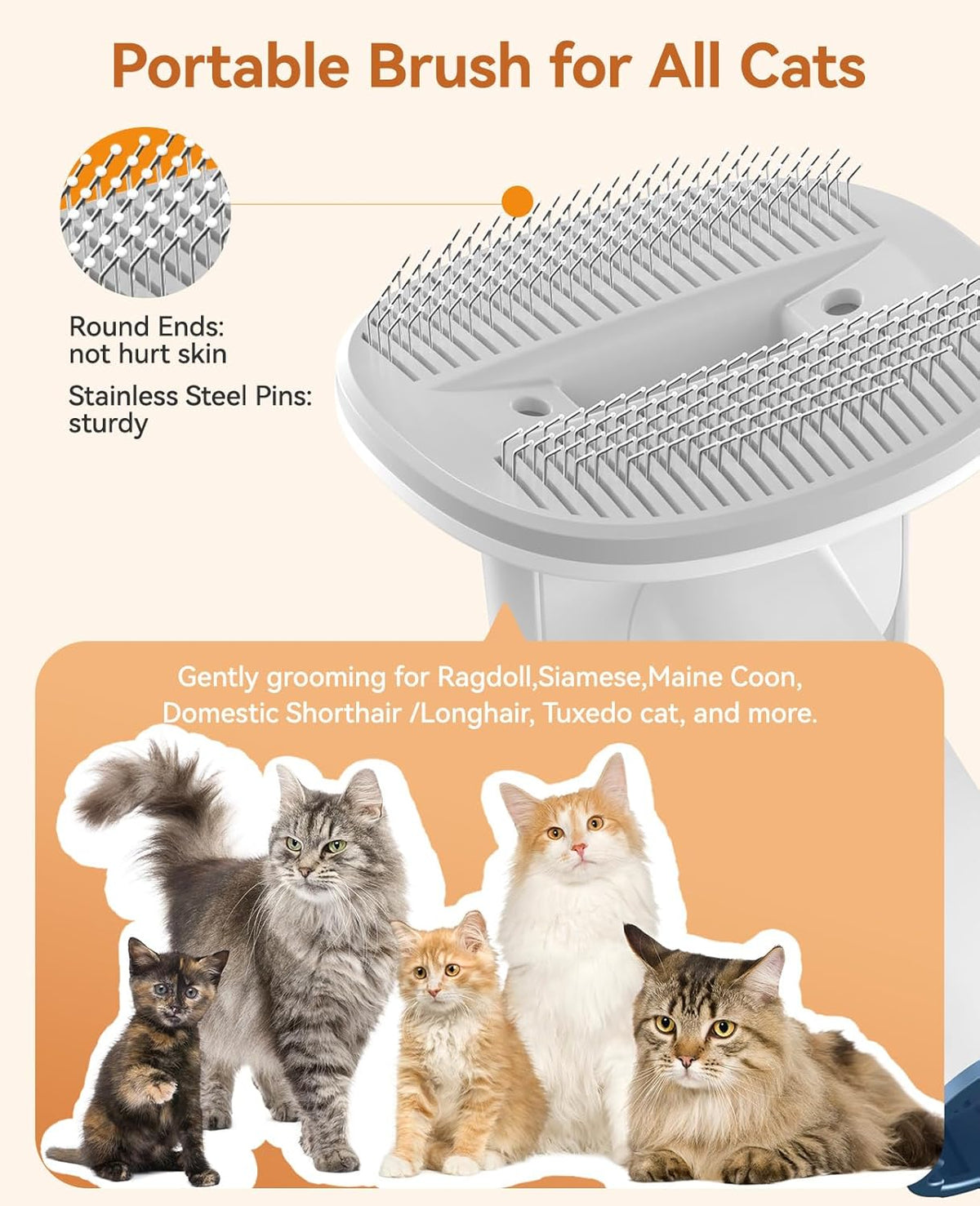 oneisall Cat Vacuum Groomer Quiet, Pet Vacuum Grooming Kit with Clipper Paw Trimmer & Brush, 1.5L