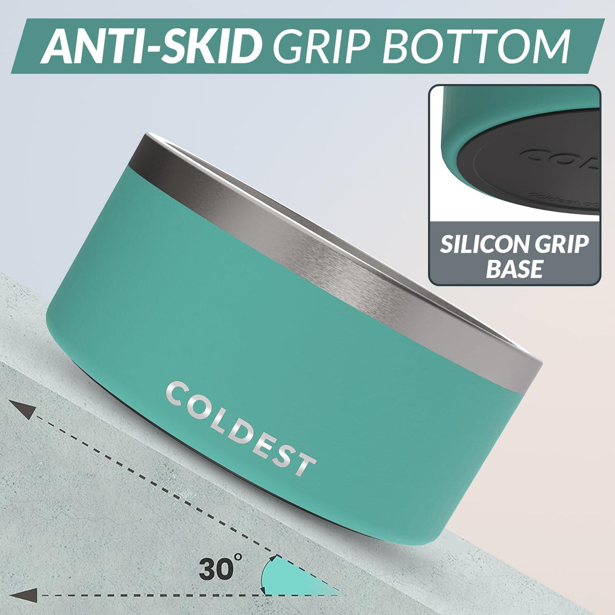 Coldest Dog Bowl - Anti Rust Metal, Non Slip, 3 Layers Insulated Stainless Steel Dog Bowls - Spill
