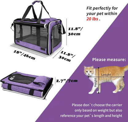 Carrying Bag for Yorkie Dog Travel Kennel Ventilated Softside Pet Carrier Tiny Dog Crate for Teacup