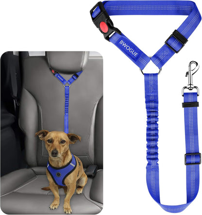 BWOGUE Pet Dog Cat Seat Belts, Car Headrest Restraint Adjustable Safety Leads Vehicle Seatbelt