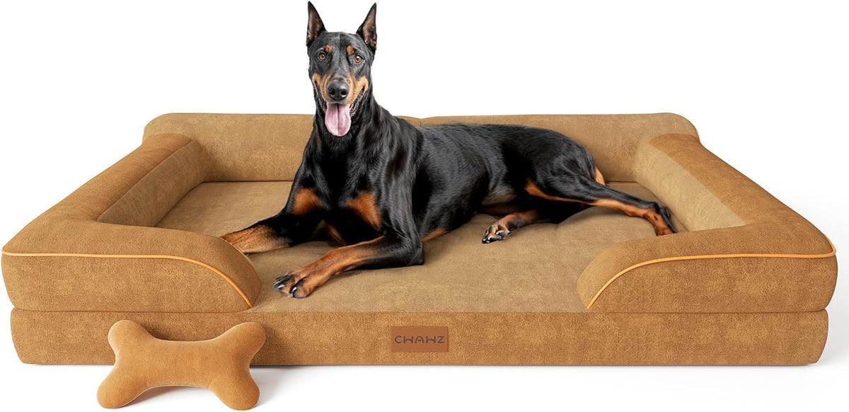 XXL Dog Bed for Extra Large Dogs, Giant Orthopedic Dog Bed with Cooling Gel Memory Foam, Waterproof