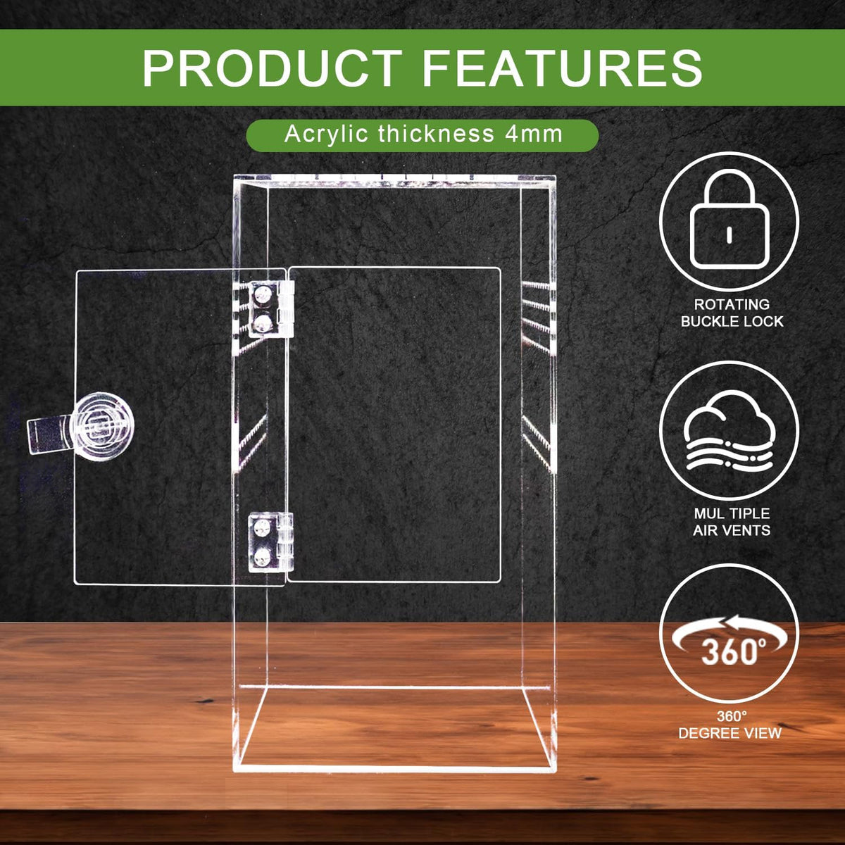 Spider Terrarium Kit, Jumping Spider Enclosure with Hideout, Rope Bridge, Ledge Ladder, Micro