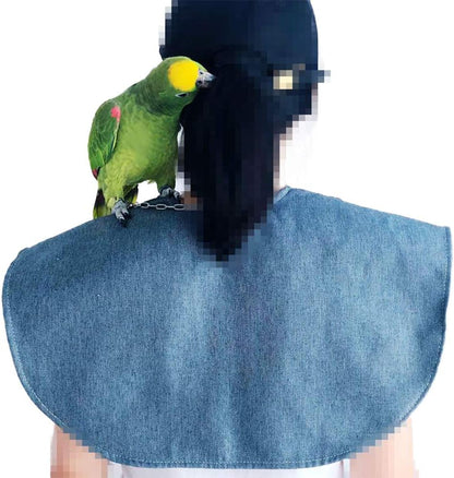 QBLEEV Parrot Anti-Scratch Shoulder Protector Hang Bird Anklet&Toys, Multi-Functional Pet Shoulder