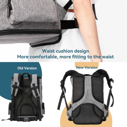 Petsfit Pet Backpack Carrier with Upgrade Waist Cushion Design to Better Fit The Waist, Suitable
