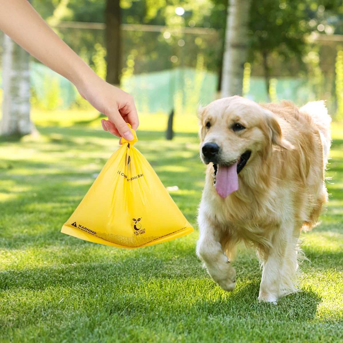 Certified Compostable Dog Poop Bags, 270 Count Landfill Friendly and Leakproof Waste Bags, Easy