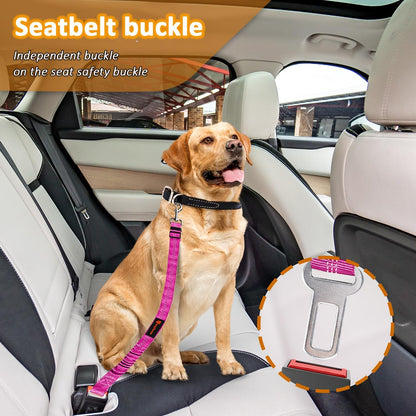Removable Dog Seat Belt Harness for Car, 3 in 1 Pet Dog Car Seatbelt Leash, Retractable Restraint