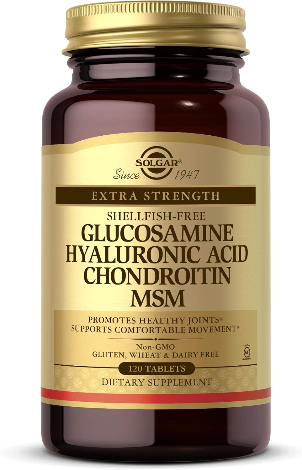 Solgar Glucosamine Hyaluronic Acid Chondroitin MSM, 120 Tablets - Supports Healthy Joints