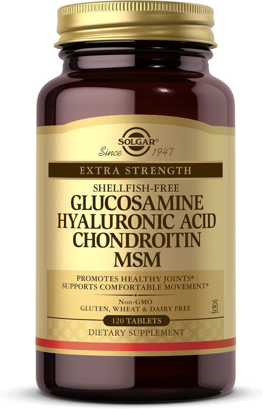 Solgar Glucosamine Hyaluronic Acid Chondroitin MSM, 120 Tablets - Supports Healthy Joints