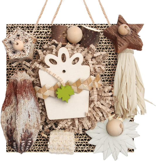 Kyouki Bird Toys, Parakeet Toys, Parrot Toy, Conure Hanging Chewable Cardboard Foraging Suitable