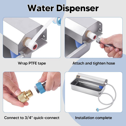 Automatic Water Dispenser for Dog, 6L Dog Water Bowl Dispenser, Large Stainless Steel