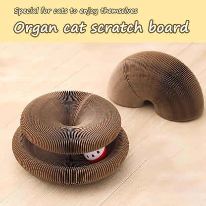 Kitty Curlz Cat Scratching Board, Magic Organ Cat Toy, Made of Recyclable Corrugated Cardboard