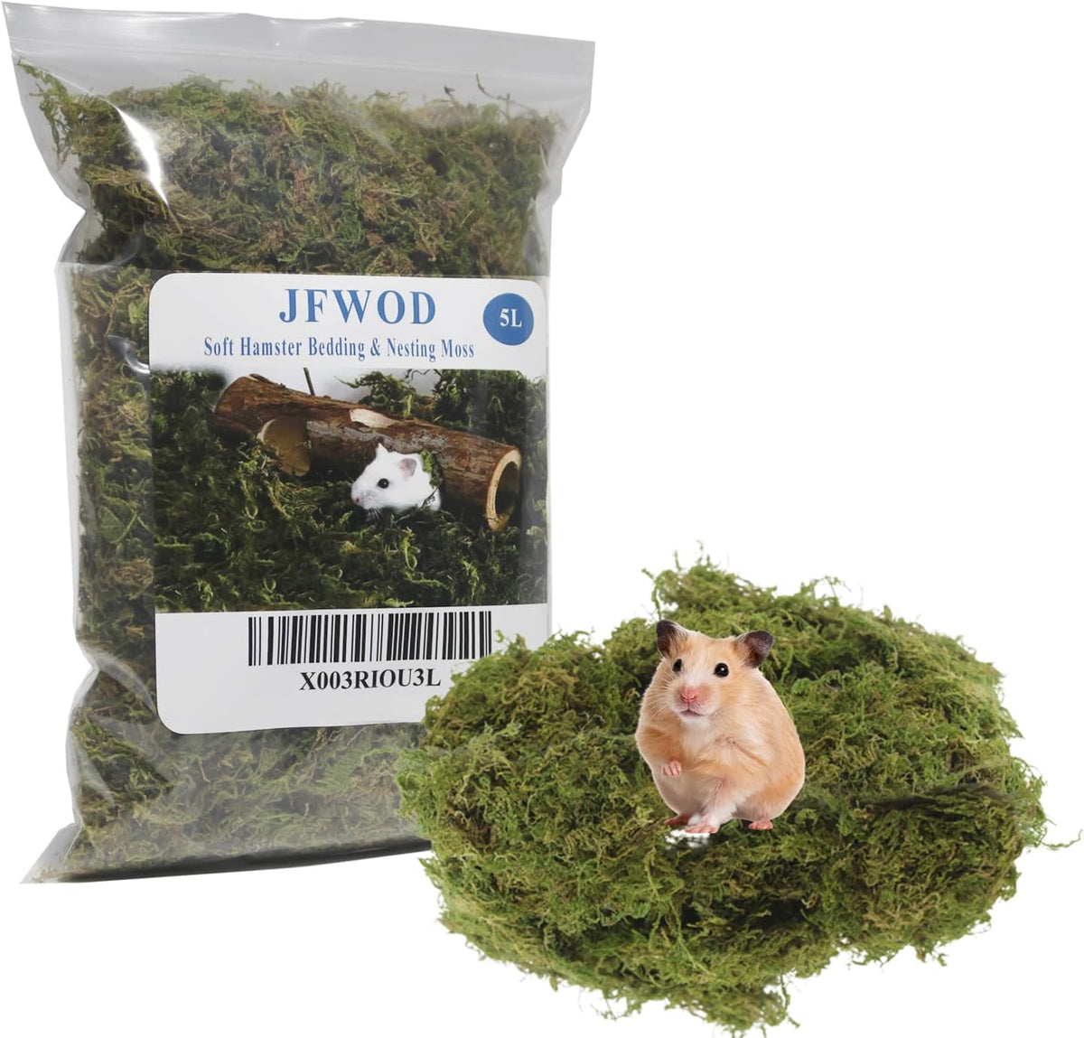 5L Forest Moss for Hamster Syrian Gerbils Bedding, Natural Moss Perfect for Potted Plants