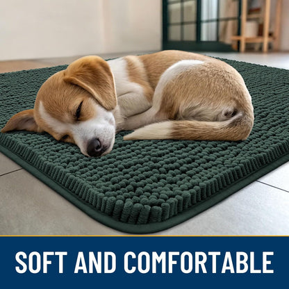 Smiry Dog Door Mat for Muddy Paws 40x32, Absorbs Moisture and Dirt Doormat, Non-Slip Washable Quick