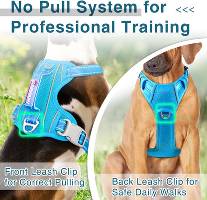 BARKBAY Dog Harness No Pull with ID Tag Pocket - Heavy Duty, Reflective, Easy Control for Large