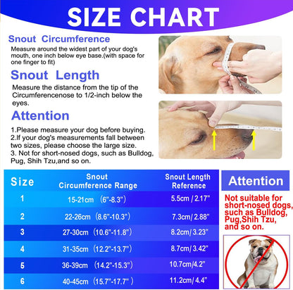 Basket Muzzle Allows Panting Drinking - Anti Biting Chewing, Suitable for Grooming Trimming