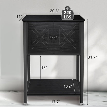 5-10 Gallon Fish Tank Stand, Heavy Duty Aquarium Stand with Cabinet & Power Outlets for Fish Tank