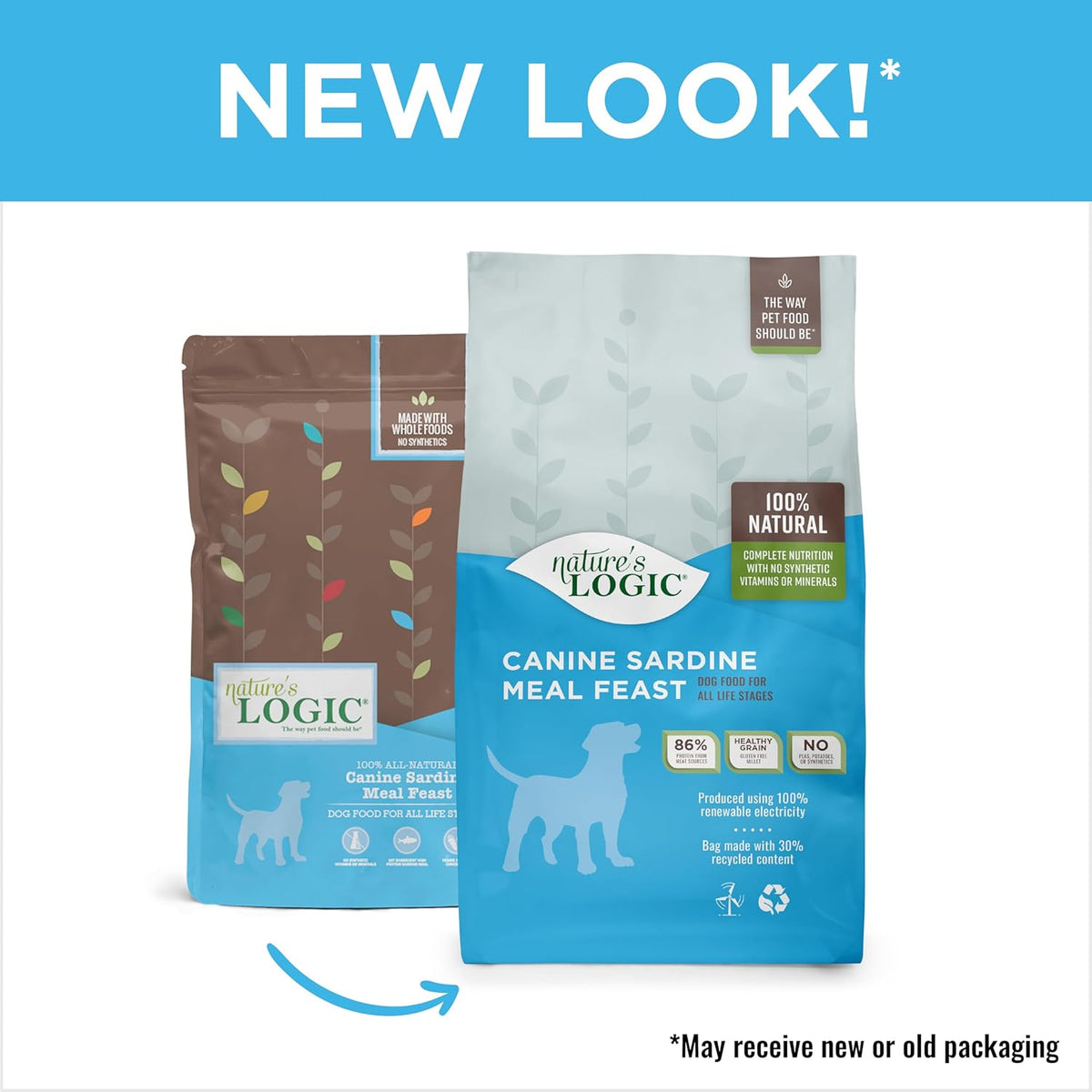 NATURE'S LOGIC Dry Dog Food - 100% Natural - No Synthetics - for All Ages, Sizes, Breeds - Free