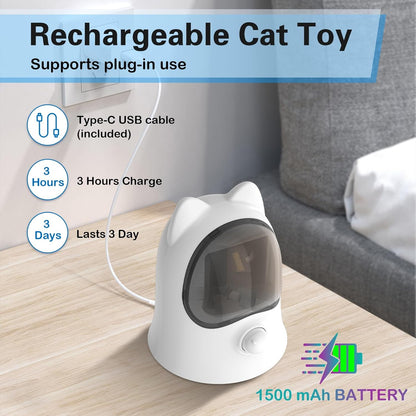 Cat Laser Toys for Indoor Cats, Random Trajectory Laser Cat Toy, Interactive Cat Toys for Bored