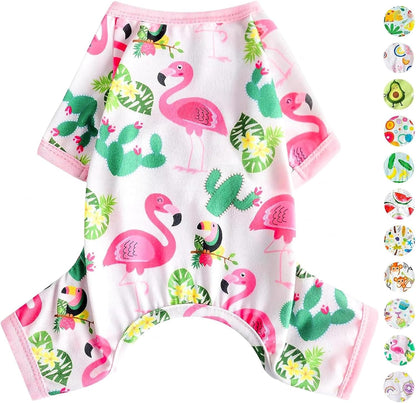 Dog Pajamas Pjs Summer Dog Clothes for Small Dogs Girl - Boy - Medium Size Dogs, Soft Stretchy