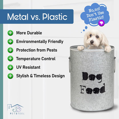Small Dog 20lb Pet Food Storage Canister Dog Bin with Scoop – Durable & Airtight for Freshnesss