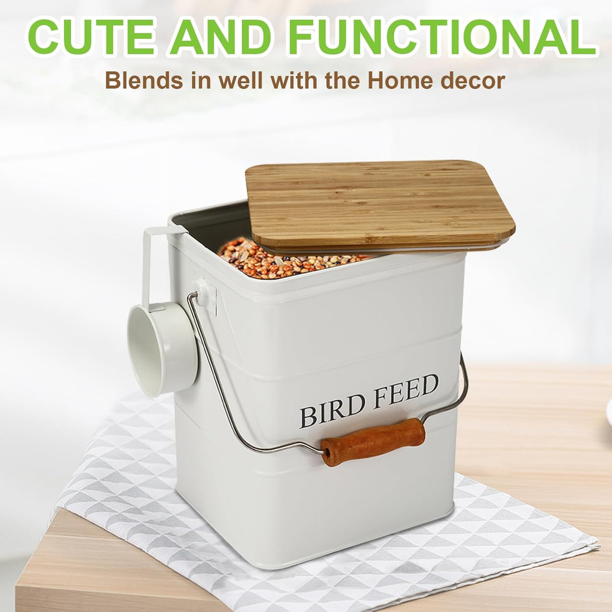 Bird Seeds storage container,Bird Seed Container,Metal food tin for Birds, pet snacks Canisters