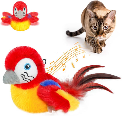 Vannon Cat Toys Flapping Bird(Cannot Fly), Rechargeable Touch Activated Kitten Toy Interactive Cat