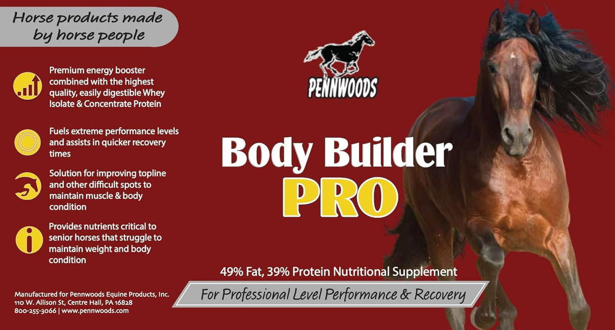 Body Builder Pro, Horse Weight Gain Supplement, Premium High Fat Energy Booster, with Whey Isolate