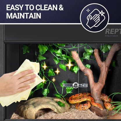 REPTI ZOO 50 Gallon PVC Reptile Enclosure, 36x18x18 inch Reptile Tank for Ball Python Bearded